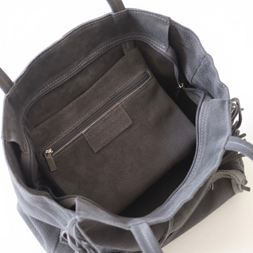 BOLSO GABRIELLA GRIS PIEL