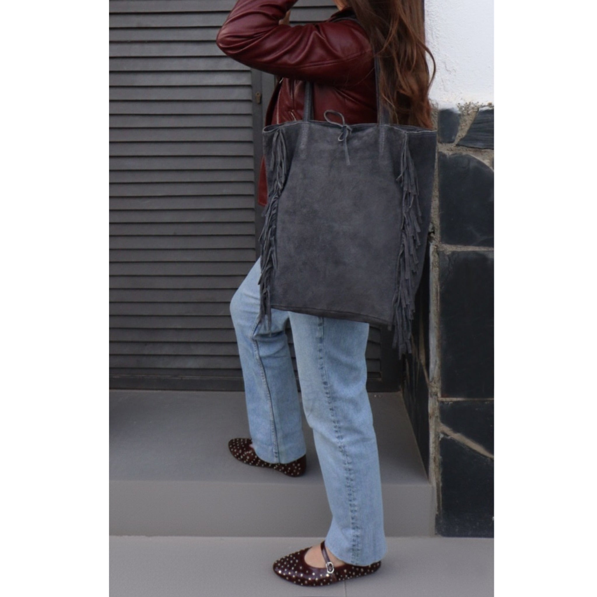 BOLSO GABRIELLA GRIS PIEL