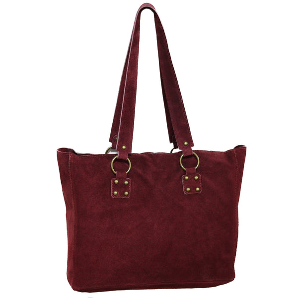 Bolso de piel - Granate Milano –