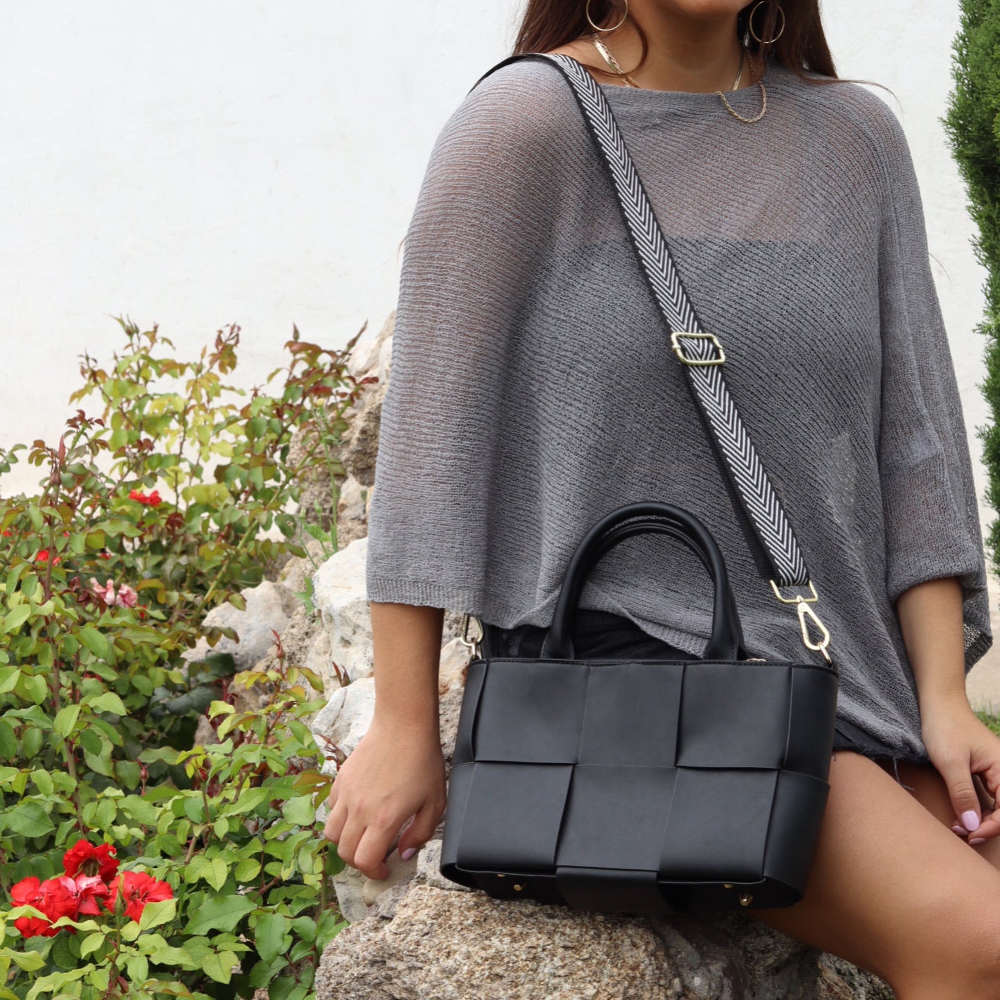 CORREA BOLSO TWIST NEGRO