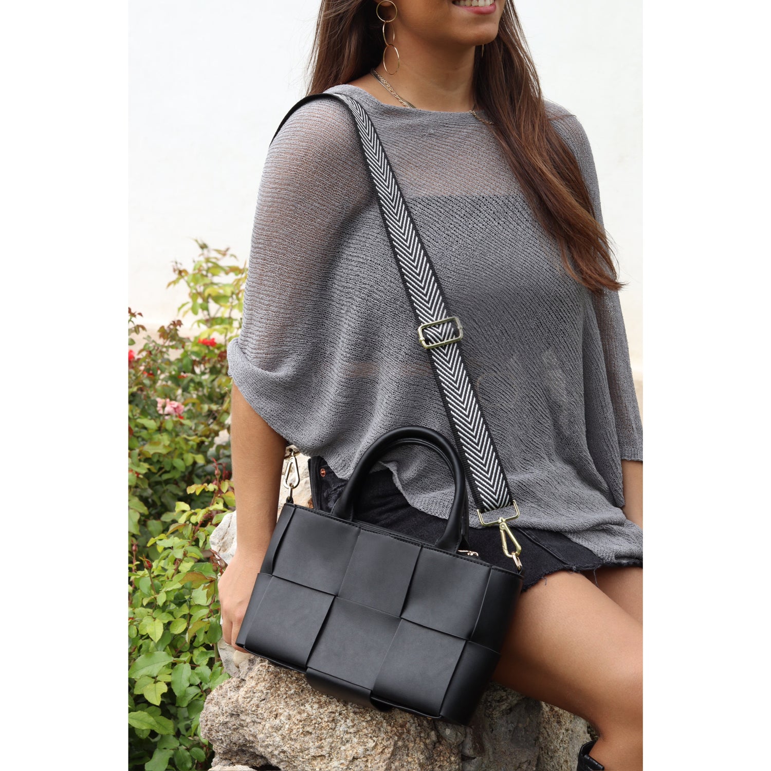 CORREA BOLSO TWIST NEGRO